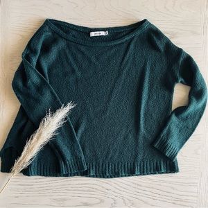 JustFab Emerald Oversized Knit Sweater
